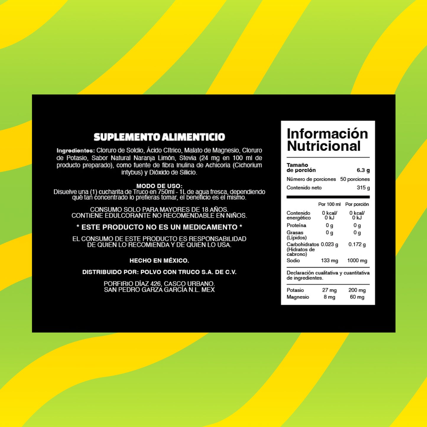 Bote 50 porciones - Sabor: Naranja / Lima